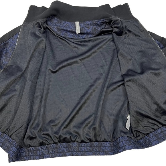 Athleta Brooklyn Track Bomber Python Reptile Print Jacket Size L NEW - Picture 7 of 10